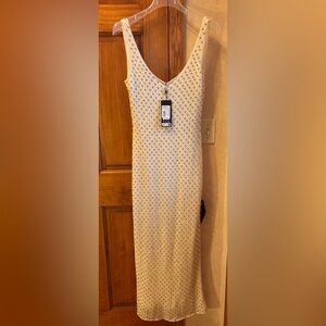 Marciano By Guess NWT $400 Marylin Wool Crystal Tank Dress 6 Ivory WOW SOLD OUT